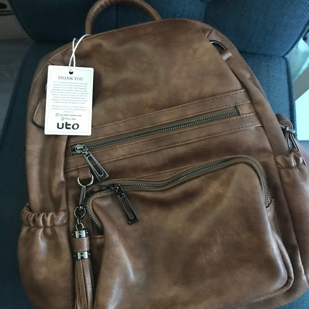 UTO faux leather backpack, NWT